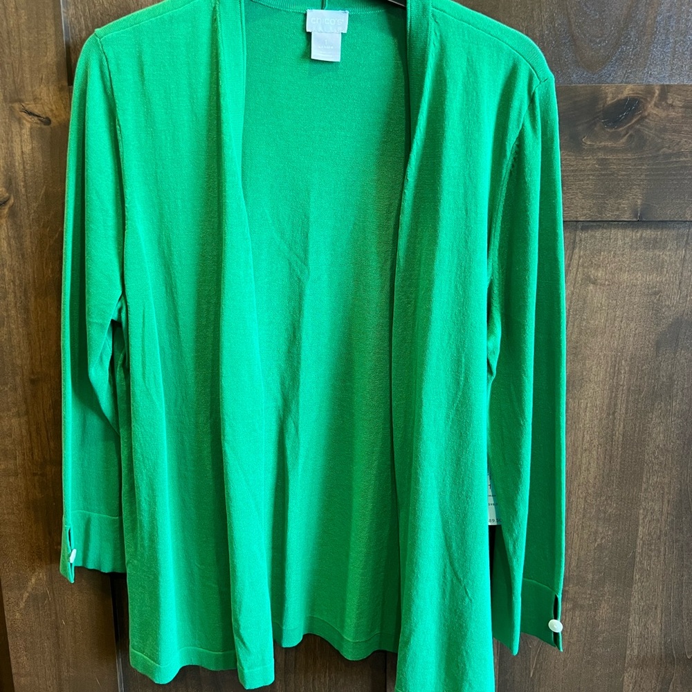 Chico's Emerald Green Cardigan Sweater